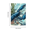 thumbnail image 3 of ZFLMY Blue Lobster Coral Reef Seaweed Print Wall Tapestry Art 40*60in, 3 of 6