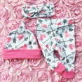 thumbnail image 3 of Calsunbaby Newborn Baby Girls Clothes Romper Jumpsuit + Floral Pants Leggings Outfit Set, 3 of 6