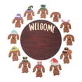 thumbnail image 5 of HAKIDZEL Wood Door Sign Welcome Hanging Sign Plaque Dachshund Shape 1 Set 11.79x11.79x0.59in, 5 of 8