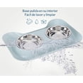 thumbnail image 4 of Plato para Gato con 2 Tazones Desmontables en Acero Inoxidable Match & Enjoy, 4 of 8