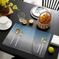 thumbnail image 3 of Gradient Blue Grey Abstract Art Placemats for Dinning Table Set of 4 Waterproof Cloth Table Mats, Cotton Linen Place Mats Fabric Dinner Mat Easy Clean Farmhouse Resistant Holiday Table Decor, 3 of 4