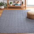 thumbnail image 2 of SAFAVIEH Montauk Corrine Geometric Cotton Area Rug, Ivory/Navy, 6' x 6' Square, 2 of 8
