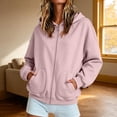 thumbnail image 2 of Arlun Zip up Hoodies for Women 2026 Fall Winter Full Zipper Casual Long Sleeve Sweatshirt Jackets Plus Size Loose Soft Cozy Pure Color Basic Warm Outerwear with Pockets Purple L, 2 of 4