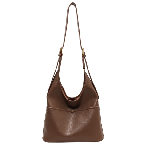 Bolso Hobo Hombro de cuero PU para Mujer Ygjytge marrón