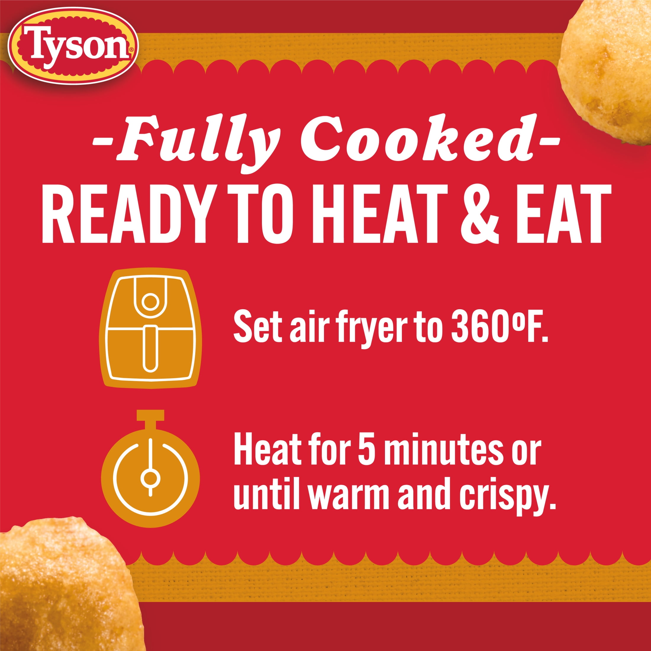 Tyson Honey Battered Breast Tenders, 25.5 oz (Frozen, Fully Cooked)