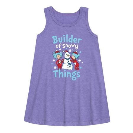 

Cat in the Hat - Builder Of Snowy Things - Toddler and Youth Girls A-line Dress