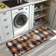 thumbnail image 3 of Orange and Black Plaid Christmas Snowflake Pattern Kitchen Rug Mat,Kitchen Runner Rugs Non Skid Washable,Decorative Kitchen Floor Mats for Kitchen,Sink,Laundry,17"x47.2", 3 of 7