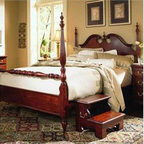 American Drew Cherry Grove Low Poster Bed In Antique King Com Poster Bed In Antique Cherry King, American Drew Cherry Grove King Bed