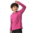 thumbnail image 3 of BOVXNPU Boys Long Sleeve T-Shirts Solid Long Sleeve Hooded Sun Protection Shirt Broken Cuff Summer Tops, 3 of 7