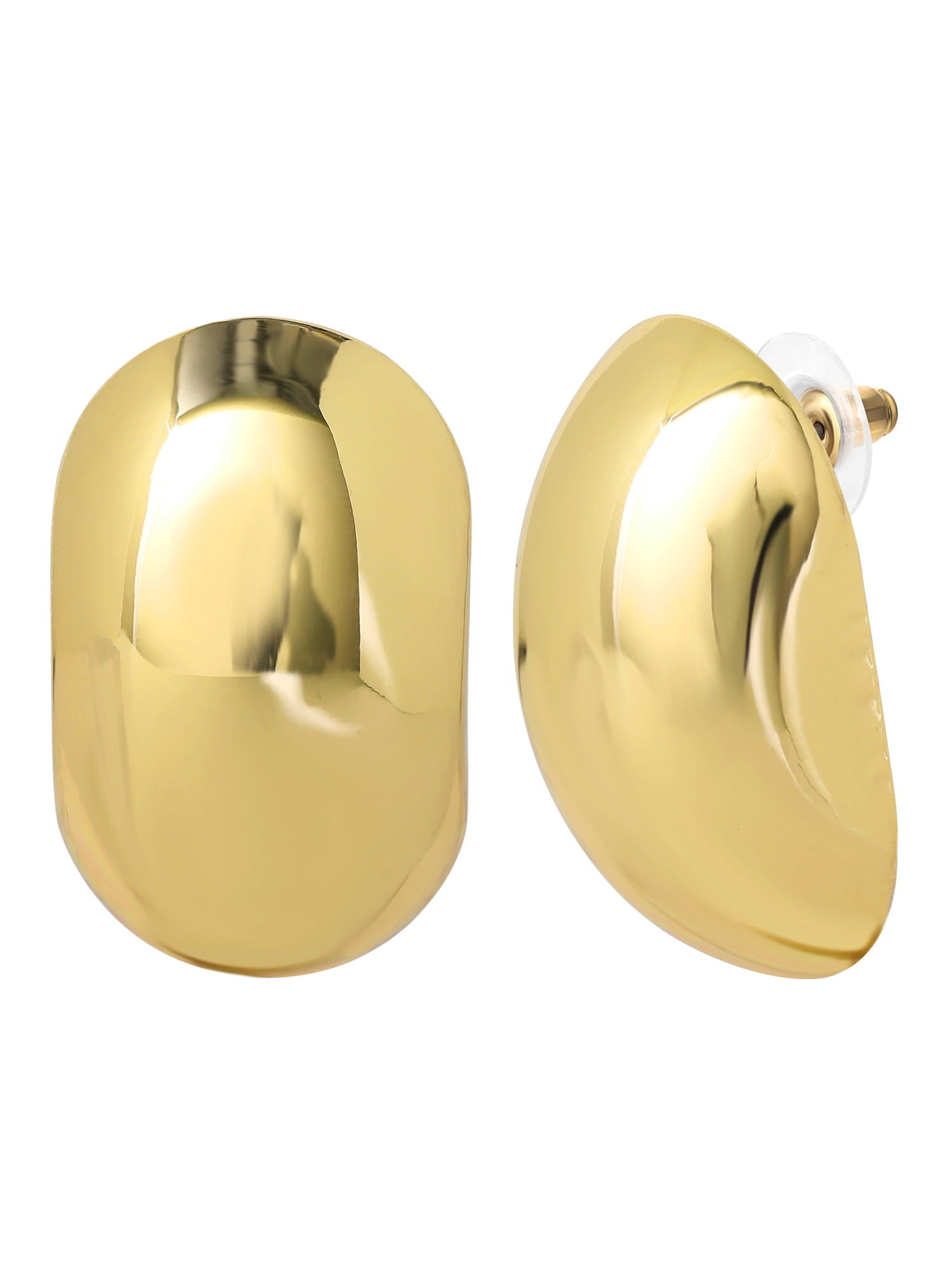 Jessica Simpson Polished Oval Dome Earrings for Women