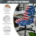 thumbnail image 3 of Xoenoiee American Flag Dog Paw Print Office Chair Cover, 3 PCS Removable Computer Chair Cover with Armrest Covers, Universal Rotating Desk High Back Seat Cover Washable Chair Protector Cover, S, 3 of 6