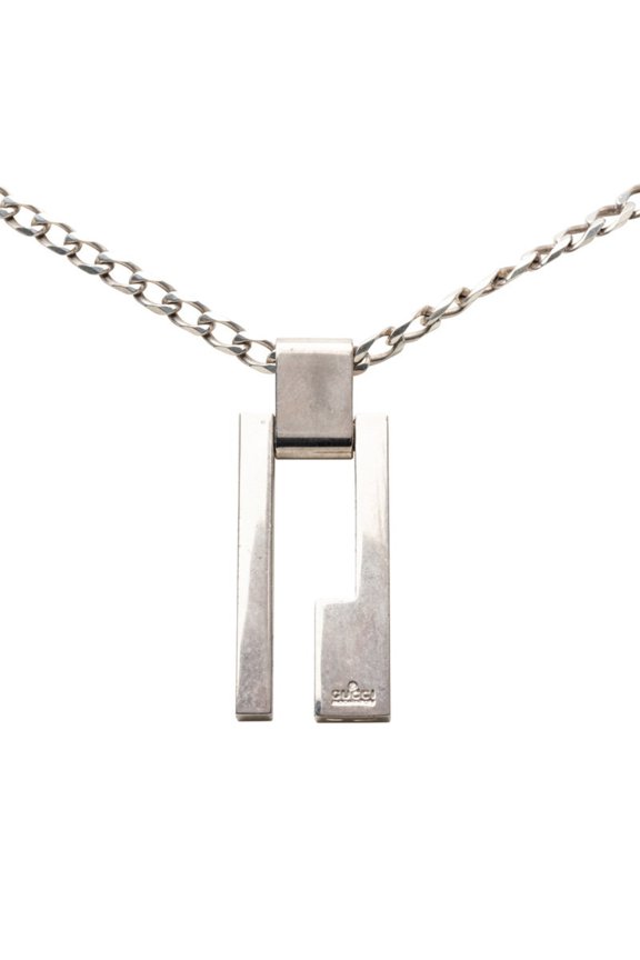 Pre-Owned Gucci G-logo Chain Pendant Necklace, SV925 Silver, Women's GUCCI