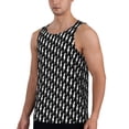 thumbnail image 2 of Uemuo Monochrome lightning Pattern Men's Muscle Shirts Sleeveless Dry Fit Gym Workout Tank Top Lightweight Sports Tank Top Beach Tank Top, Loose-fit Sleeveless Shirt-Medium, 2 of 7