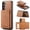 Brown, variant on for Samsung Galaxy S24 Plus Wallet Case, Tri-fold Magnetic 2-in-1 Detachable Phone Case, Card Holder RFID Blocking, Fashionable Faux Leather Card Slot & Folding Design, Gray