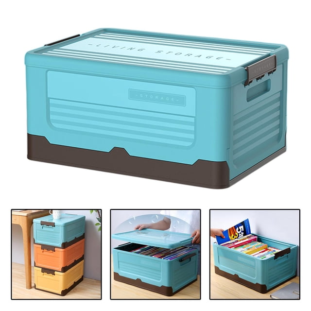 Caja de almacenamiento Perfecl Organizador de ropa plástico plegable azul