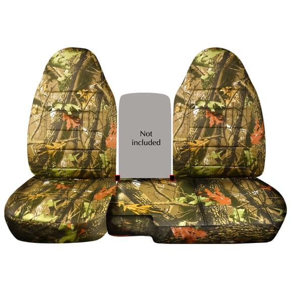 Fits 2004-2012 Ford Ranger/Mazda B-Series Camouflage Seat Covers 60/40 Hi Back Tree