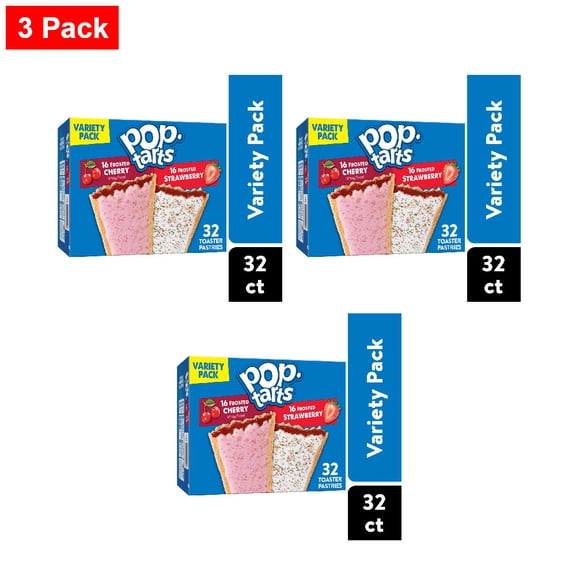Pop-Tarts Value Pack Toaster Pastries Variety Pack 32 ct - 3 Pack