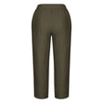 thumbnail image 5 of RXIRUCGD Capris d'Été Confortables à Jambes Larges et Amples pour Femmes, Marron, Taille : S, 5 of 5