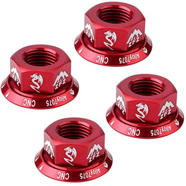 2 Pieces Bike Nuts Rear Hub Axle Stainless Steel Nuts Flange Mountain