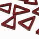 thumbnail image 4 of 20 colgantes triangulares de madera para hacer joyas, manualidades y pendientes. Vino rojo, 4 of 8