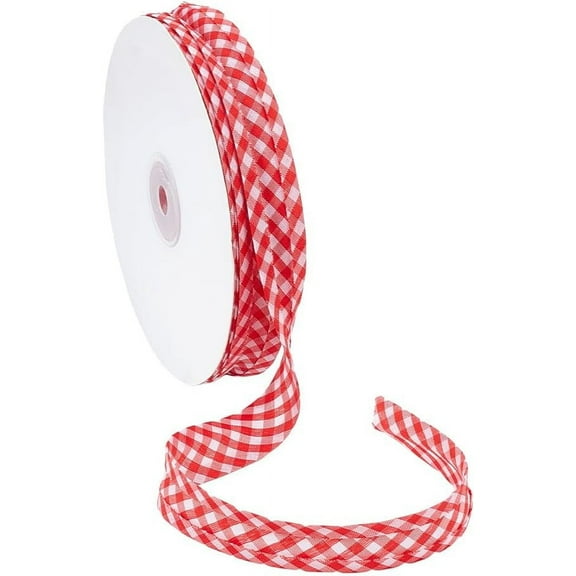 40 Yards Double Fold Bias Tape 0.8 Inch Gingham Bias Binding Tape Polyester Pre-fold Bulk Bias Tape
