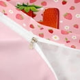 thumbnail image 4 of meiyoeat Girls Personalized Monogram Twin Duvet Cover,Strawberry Themed Initial Twin Bedding For Girl,Pink Reversible,2-Piece,1 Duvet Cover and 1 Pillowcase, 4 of 6