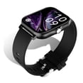 thumbnail image 2 of Hombres Smart Watch Digital Bluetooth Compatible con la pantalla Táctil Táctil Reloj de pulsera Fitness Tarifa cardíaca Música Reproductor SmartWatch Electronics Black Silicone Strap seitruly EL005787-04B, 2 of 7