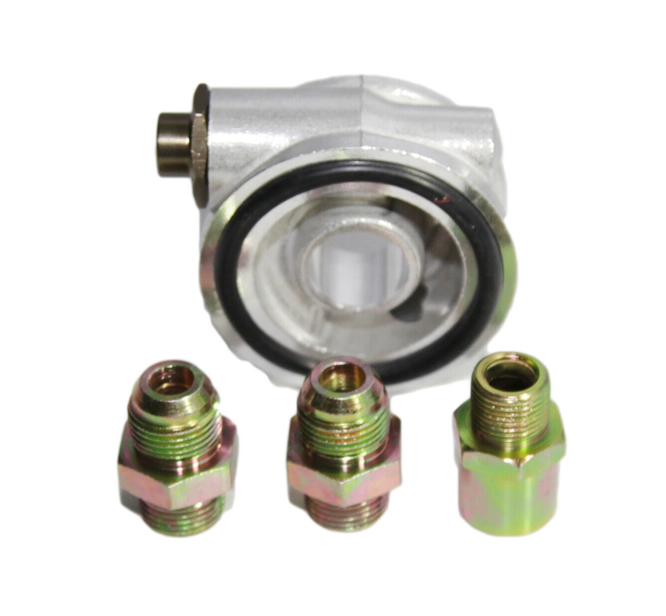 Automotive Oil Cooler Filter Sandwich Plate Thermostat Adapter AN10