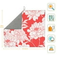 thumbnail image 3 of YFYANG Absorbent Dish Drying Mat for Kitchen, Reusable Red Abstract Floral Graffiti Microfiber Dish Mat, 16 x 18 inch, 3 of 9