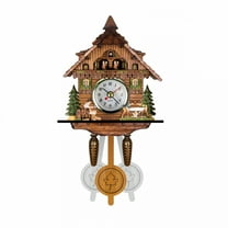LAMIRO Cuckoo Wall Clock Chime Alarm Clock Retro Clock Wooden Living Room Clock,Wooden Wall Clock,Small Clock Decor,Cuckoo Shaped Clock Antique for Home Kids Room Bedroom Decor