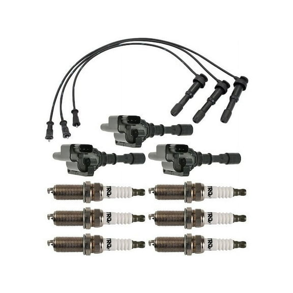 Ignition Coil Spark Plug and Wire Set 10 Piece - Compatible with 2002 Hyundai XG350