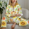 thumbnail image 6 of Uemuo Autumn Theme Pattern Womens Pajama Sets,PJ Set for Women,Pajamas for Women Logo,Long Sleeve Pajama Set for Women,Soft Long Sleeve Top With Pants-Large, 6 of 9