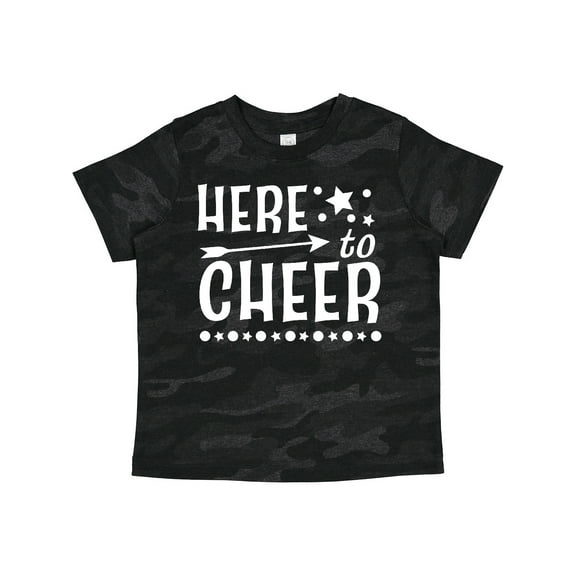 Inktastic Here to Cheer Cheerleading with Arrow and Stars Boys or Girls Toddler T-Shirt