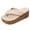 White, variant on Clearence Women’s Summer Platform Slippers Clip-Toe Border Design Thick Sole Outdoor Slides Breathable Bathroom Shoes Non-Slip Cushioned House Sandals