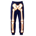 thumbnail image 3 of Afdoent Mens Sweatpants Halloween Skeleton Print Sweatpants Casual Jogger Pants Drawstring Elastic Waistband, 3 of 4