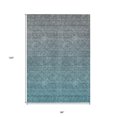 thumbnail image 3 of HomeRoots 588579 8 x 10 ft. Ombre Washable Indoor & Outdoor Rectangle Area Rug, Teal Blue, Gray & Charcoal, 3 of 5
