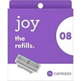 joy Womens Razor Blade Refills, 8 Count, Purple, Lubrastrip to Help