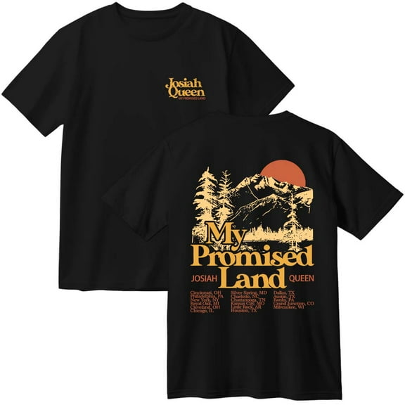 Josiah Queen My Promised Land Tour 2025 Cotton T-Shirt Women Men Casual Crewneck Short Sleeve Tee