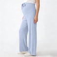 thumbnail image 3 of Taqqpue Women's Maternity Pants Wide Leg Over The Belly Pregnancy Pajama Pants Maternity Clothes Loose Casual Yoga Lounge Trousers for Women, 3 of 8