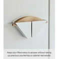 thumbnail image 4 of Yamazaki Home Magnetic Coffee Filter Case - Size 04, White, Steel + Wood,  #4 Coffee Filters, Magnetic, No Assembly, 4 of 7