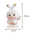 thumbnail image 3 of Dalazy Rabbit Piggy Bank Figurine Animal Statue for Bedroom Living Room Decoration White, 3 of 9