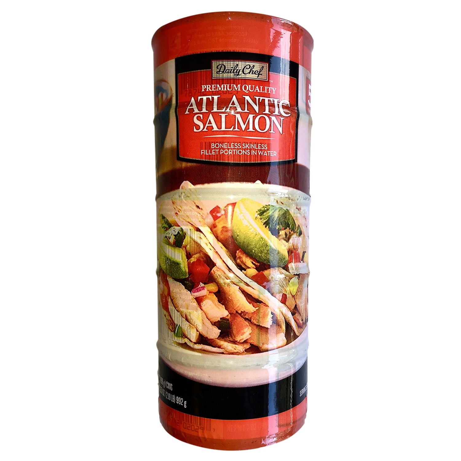 Daily Chef Canned Atlantic Salmon, Boneless & Skinless, 7 Oz, 5 Ct