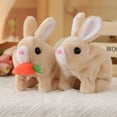 thumbnail image 3 of Electric Plush Rabbit Toy Interactive Jumping Twitching Shaking Ears Bunny Toy Educational Tummy Time Crawling Stuffed Animal Toy, 3 of 8