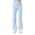 thumbnail image 2 of Ingzy 2-Pack Girls High Waisted Bell Bottoms Stretch Yoga Leggings Athletic Casual Pants, 2 of 9