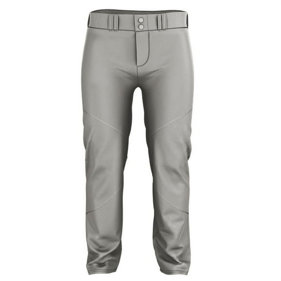 Alleson Athletic 655WLBY Youth Crush Premier Braided Baseball Pant-Grey/ Red-XL