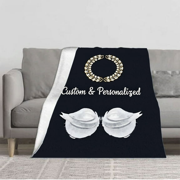 Elegant Custom & Personalized Flannel Blanket - Soft Warm Cozy Design for Sofa Travel Bed & Chair - Perfect Gift