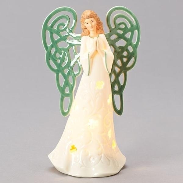 Roman 53713 7.5" Porcelain Irish Angel Night Light (10177) Walmart