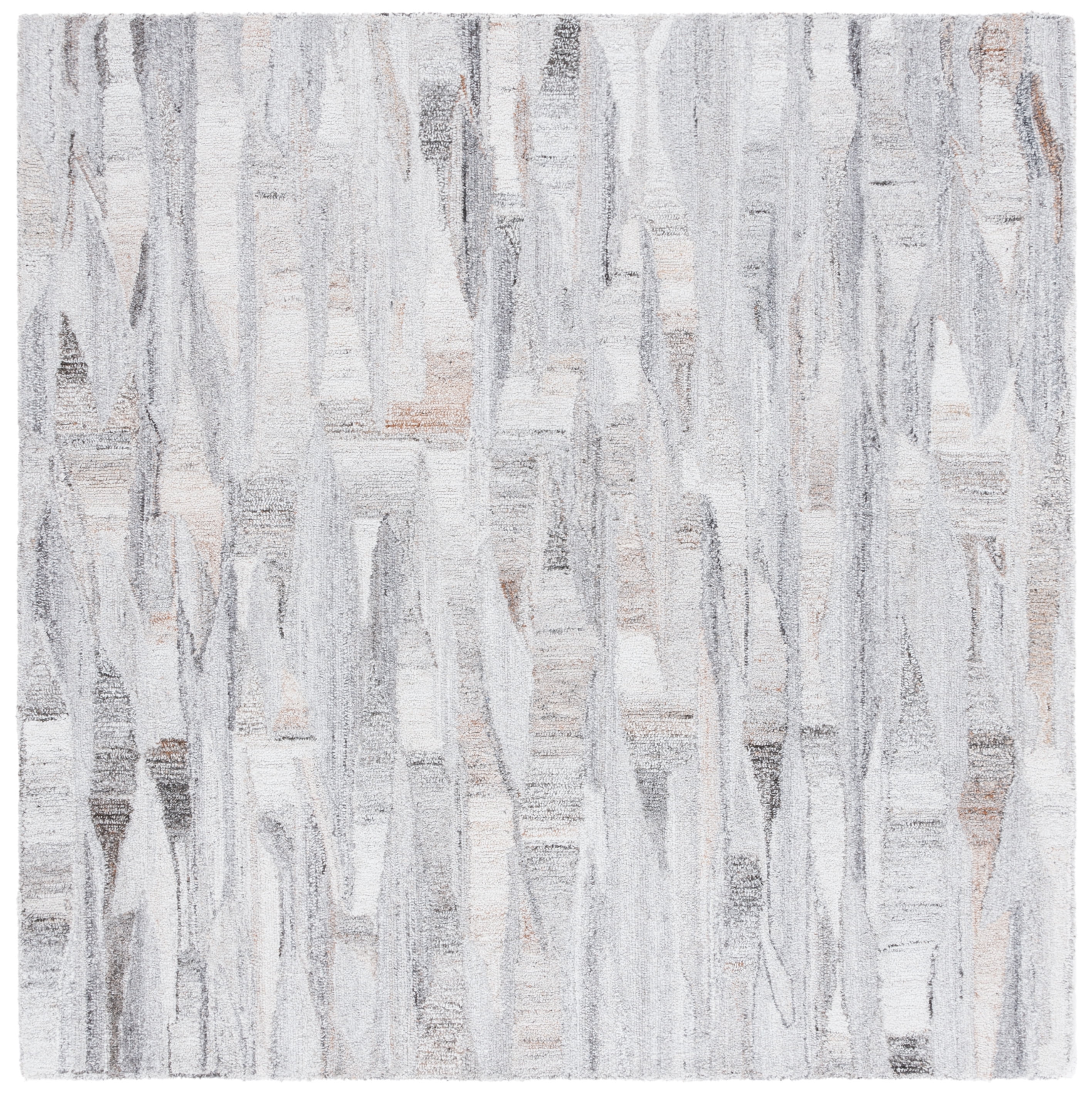 SAFAVIEH Abstract Selina Abstract Area Rug, Beige/Brown, 6' x 6' Square