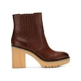 thumbnail image 2 of SUN STONE Womens Brown Lug Sole 1" Platform Goring Cushioned Lennii Round Toe Block Heel Zip-Up Booties 10 M, 2 of 3