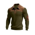 thumbnail image 3 of Ceisia Men Color Block Long Sleeve Zipper Casual Daily Outdoor Versatile Gift Fashion Athletic Top, 3 of 8
